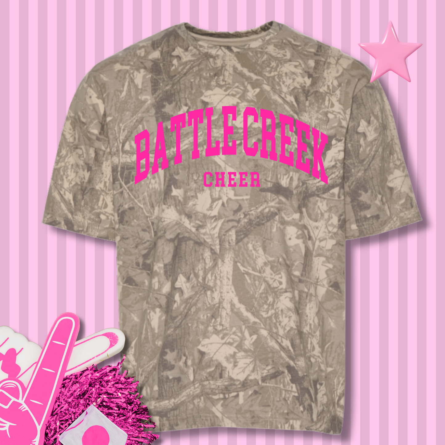 Battle Creek Cheer Camo Tee