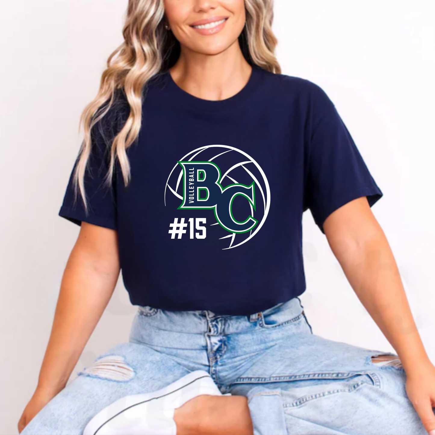 Custom BC Volleyball Number Shirt | Personalized Player Tee
