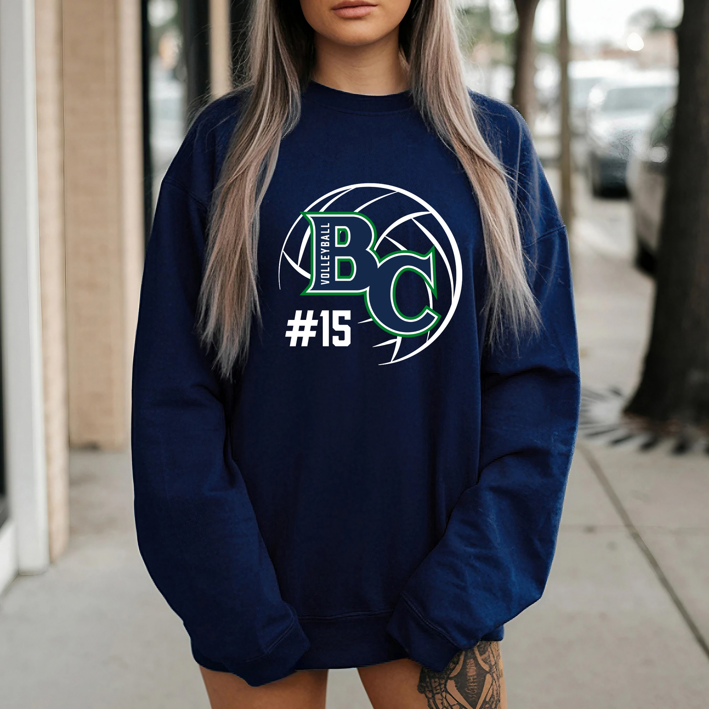 BC Custom Volleyball Number Sweatshirt