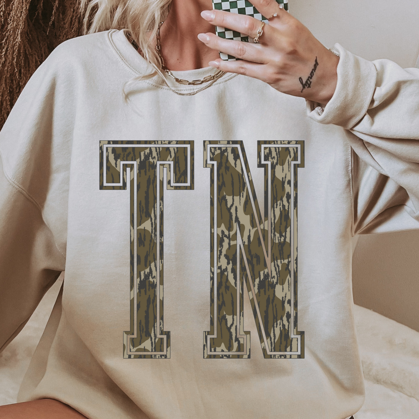 Vintage Camo TN Crewneck