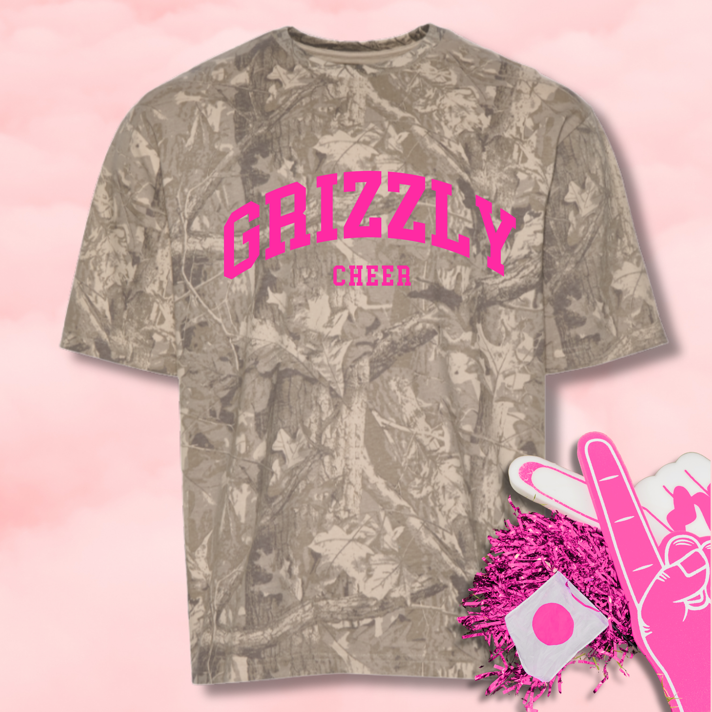 Grizzly Cheer Camo Tee
