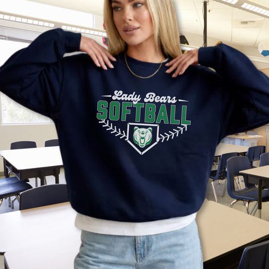 "BCMS Softball Team" Crewneck Sweatshirt