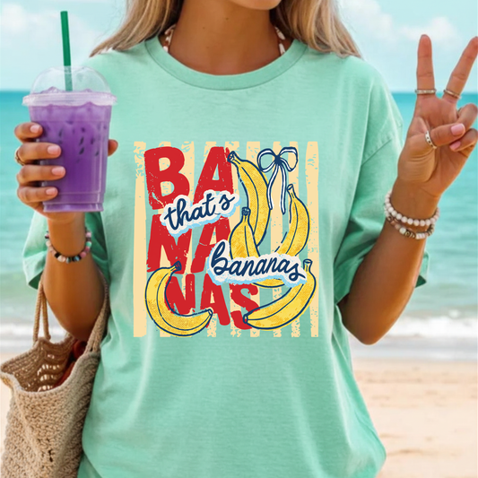 That’s Bananas Tee | Funny Fruit Graphic Shirt | Retro Banana T-Shirt | Comfort Colors Vintage Tee | Cute Summer Graphic Shirt