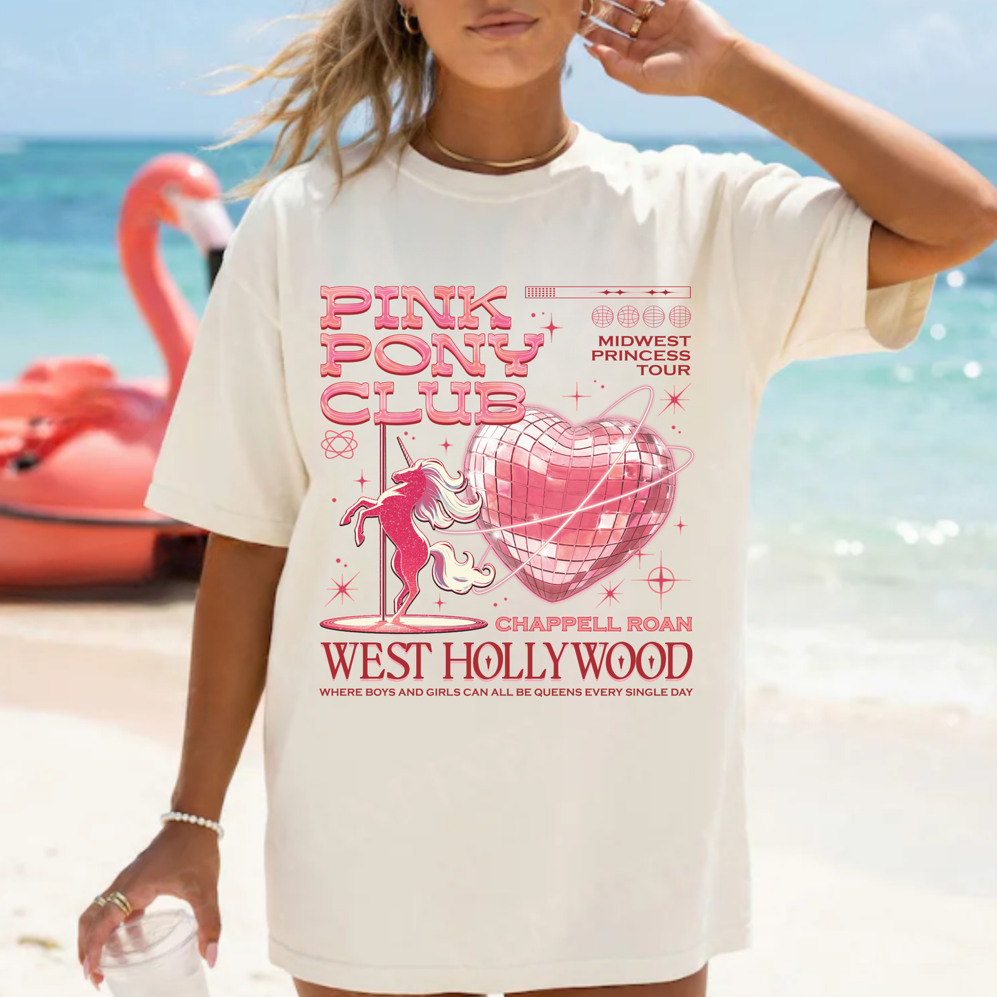 Pink Pony Club Tee | Coquette Western Graphic Shirt | Retro Cowgirl Aesthetic Tee | Cute Trendy Graphic T-Shirt | Oversized Vintage Tee